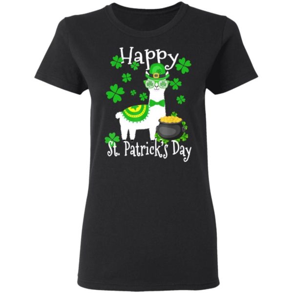 Llama Shamrock Leprechaun Happy St Patrick’s Day Funny Shirt Apparel