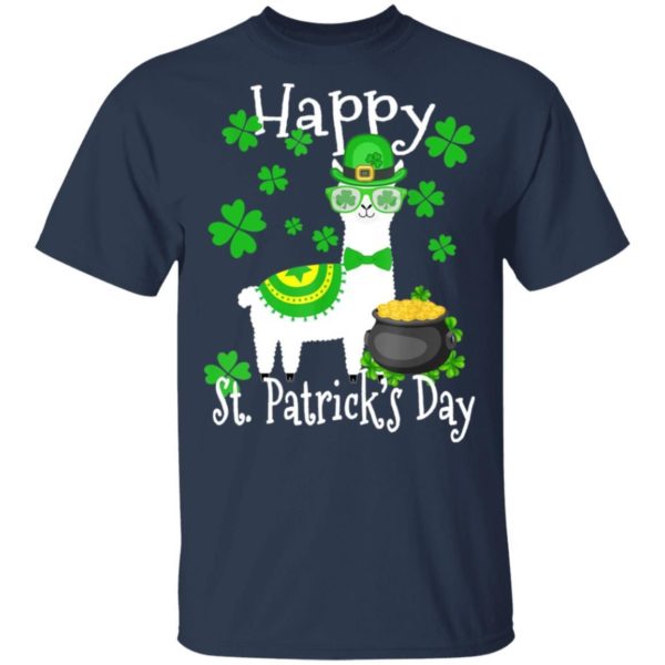 Llama Shamrock Leprechaun Happy St Patrick’s Day Funny Shirt Apparel