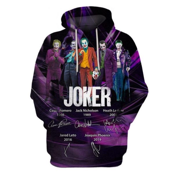 Joker Legends Character Signature 3D All Over Print Shirt Apparel