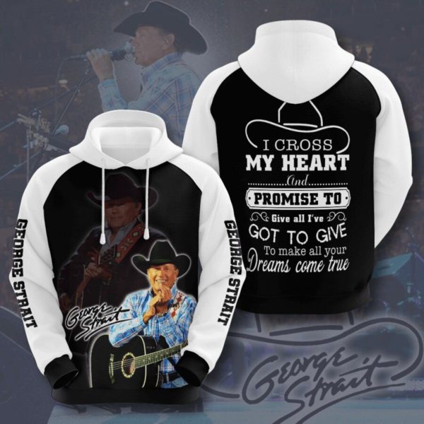 George Strait I Cross My Heart 3D All Over Print Hoodie Apparel