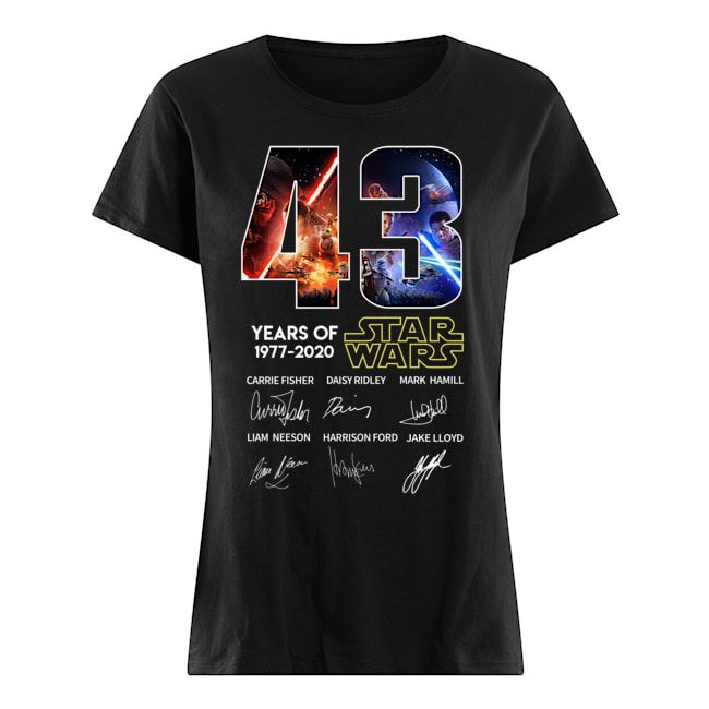 43 Years Of Star Wars 1977 2020 Signature Shirt Apparel 43 Years Of Star Wars 1977 2020 Signature Shirt Apparel