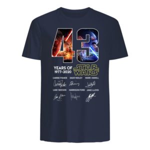 43 Years Of Star Wars 1977 2020 Signature Shirt Apparel