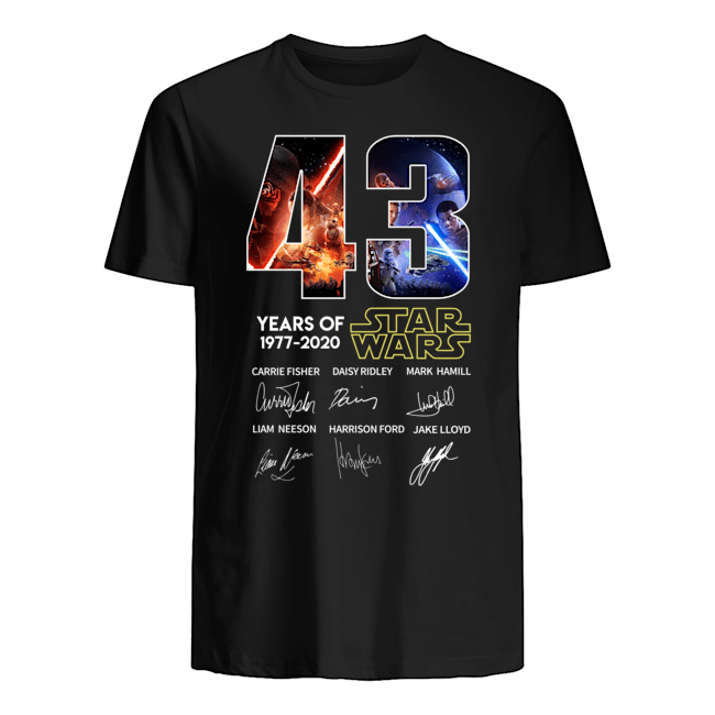 43 Years Of Star Wars 1977 2020 Signature Shirt Apparel 43 Years Of Star Wars 1977 2020 Signature Shirt Apparel