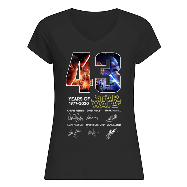 43 Years Of Star Wars 1977 2020 Signature Shirt Apparel 43 Years Of Star Wars 1977 2020 Signature Shirt Apparel