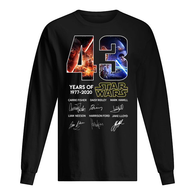 43 Years Of Star Wars 1977 2020 Signature Shirt Apparel 43 Years Of Star Wars 1977 2020 Signature Shirt Apparel