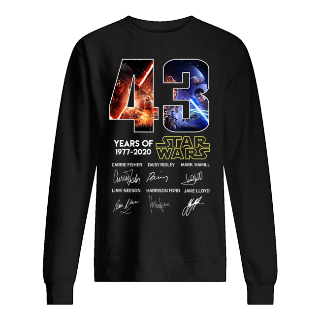 43 Years Of Star Wars 1977 2020 Signature Shirt Apparel 43 Years Of Star Wars 1977 2020 Signature Shirt Apparel