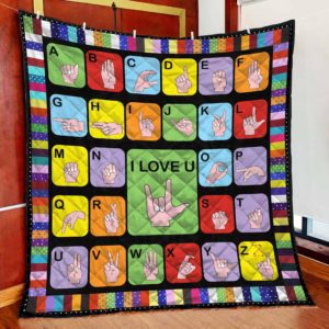 Sign Language I Love You Blanket Apparel