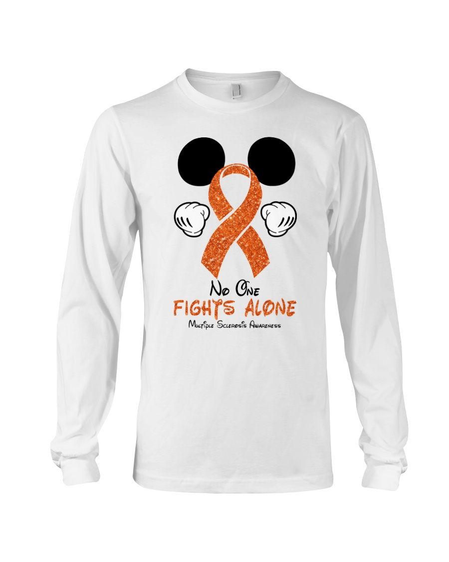 Mickey No One Fights Alone Multiple Sclerosis Awareness Shirt Apparel Mickey No One Fights Alone Multiple Sclerosis Awareness Shirt Apparel