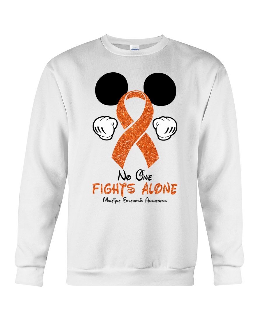 Mickey No One Fights Alone Multiple Sclerosis Awareness Shirt Apparel Mickey No One Fights Alone Multiple Sclerosis Awareness Shirt Apparel
