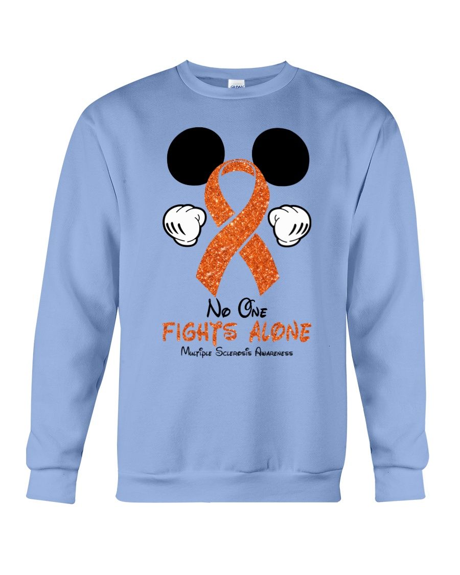 Mickey No One Fights Alone Multiple Sclerosis Awareness Shirt Apparel Mickey No One Fights Alone Multiple Sclerosis Awareness Shirt Apparel