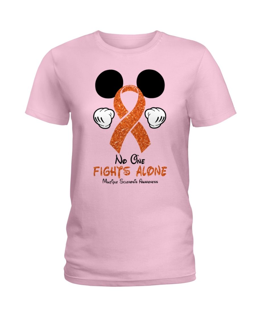 Mickey No One Fights Alone Multiple Sclerosis Awareness Shirt Apparel Mickey No One Fights Alone Multiple Sclerosis Awareness Shirt Apparel