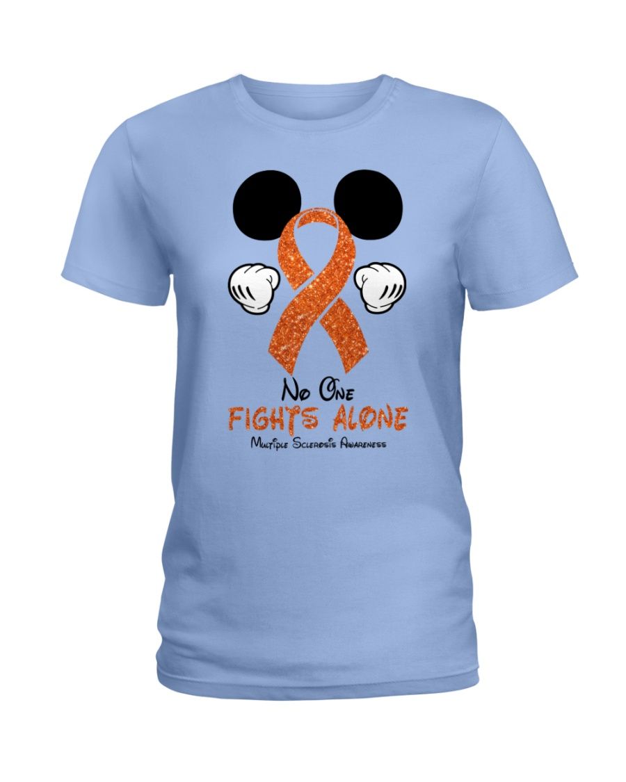 Mickey No One Fights Alone Multiple Sclerosis Awareness Shirt Apparel Mickey No One Fights Alone Multiple Sclerosis Awareness Shirt Apparel