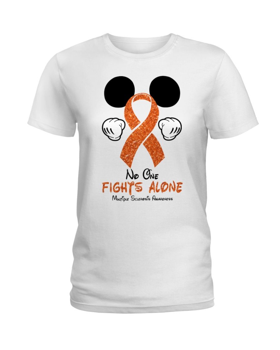 Mickey No One Fights Alone Multiple Sclerosis Awareness Shirt Apparel Mickey No One Fights Alone Multiple Sclerosis Awareness Shirt Apparel