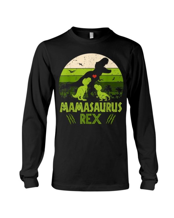 Vintage Retro 2 Kids Mamasaurus Dinosaur Lover Classic Shirt Apparel