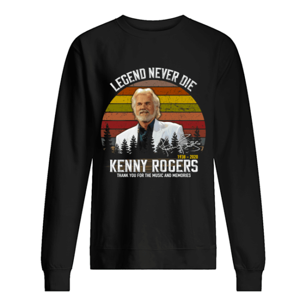 Legend Never Die 1938 2020 Kenny Rogers Thank You For The Music And Memories Shirt Apparel