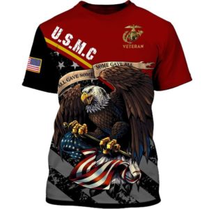 USMC Veteran All Gave Some, Some Gave All 3D All Over Print Shirt Apparel