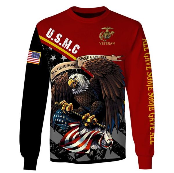 USMC Veteran All Gave Some, Some Gave All 3D All Over Print Shirt Apparel