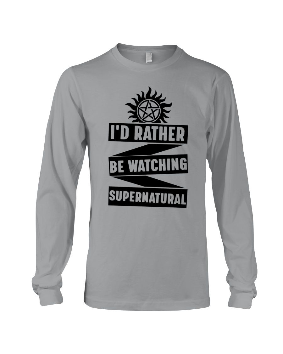 I'd Rather Be Watching Supernatural Shirt Apparel I'd Rather Be Watching Supernatural Shirt Apparel