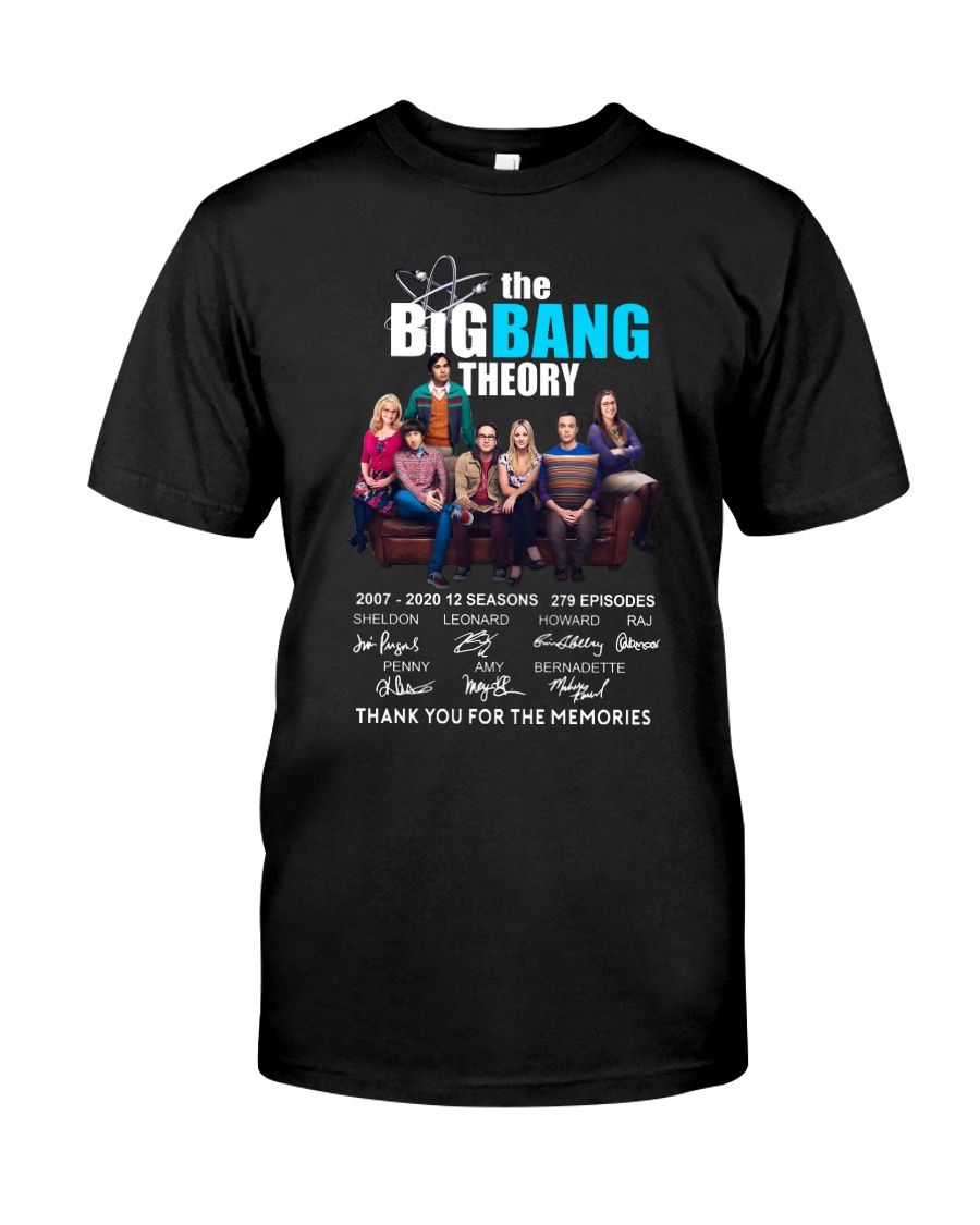 The Bigbang Theory 2007 2020 Thank You For The Memories Signature Shirt Apparel The Bigbang Theory 2007 2020 Thank You For The Memories Signature Shirt Apparel