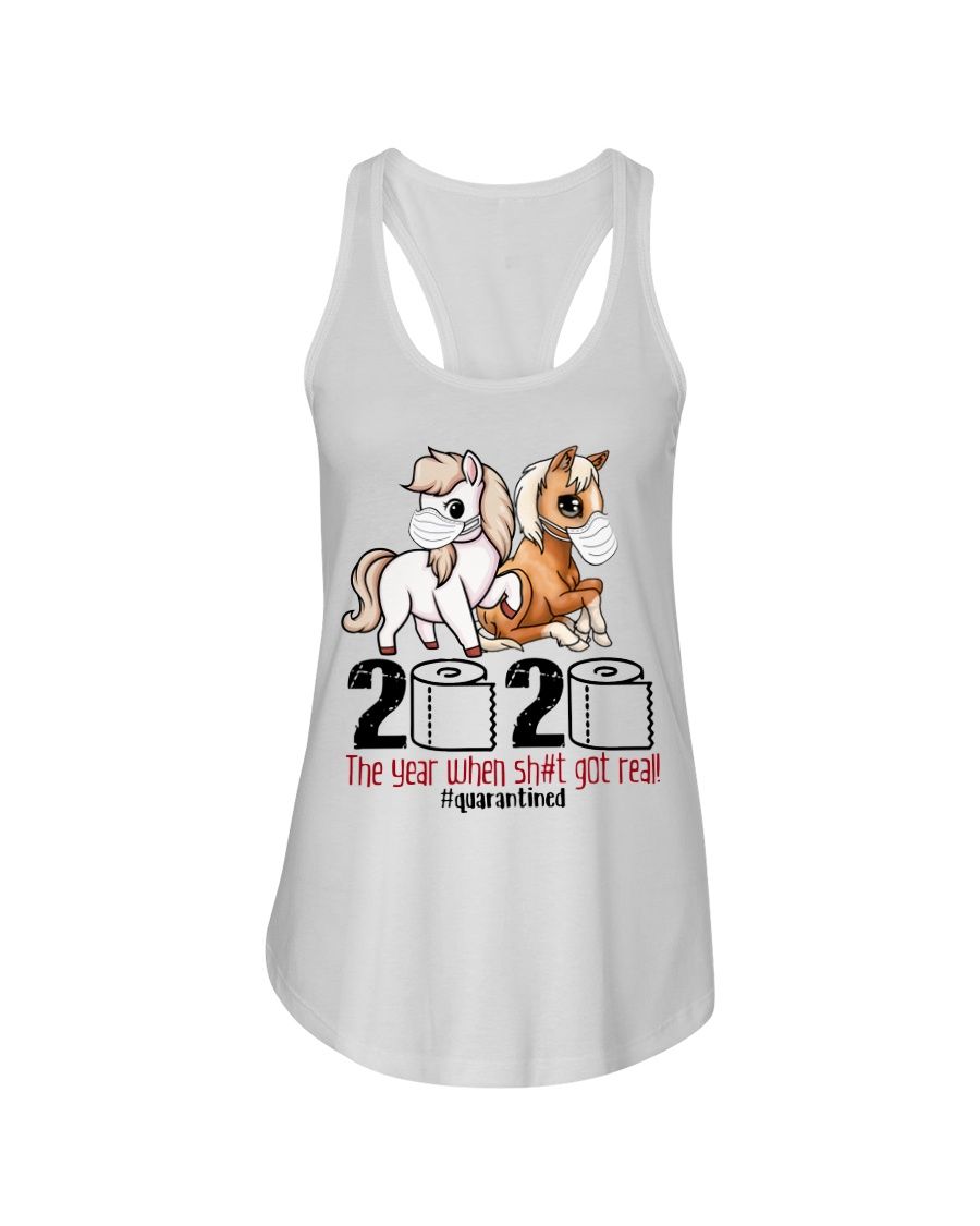 Funny Horse Quarantined 2020 The Year When Sh#t Got Real Shirt Apparel Funny Horse Quarantined 2020 The Year When Sh#t Got Real Shirt Apparel