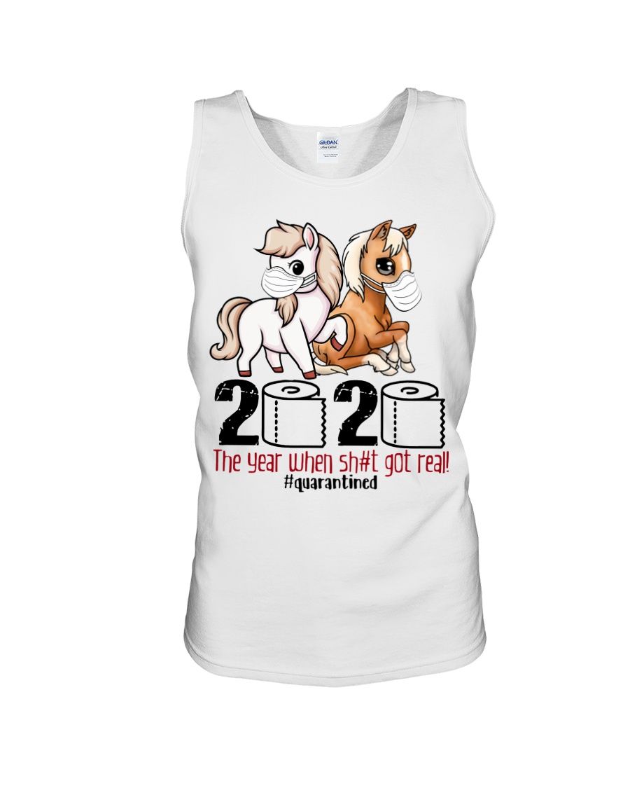 Funny Horse Quarantined 2020 The Year When Sh#t Got Real Shirt Apparel Funny Horse Quarantined 2020 The Year When Sh#t Got Real Shirt Apparel