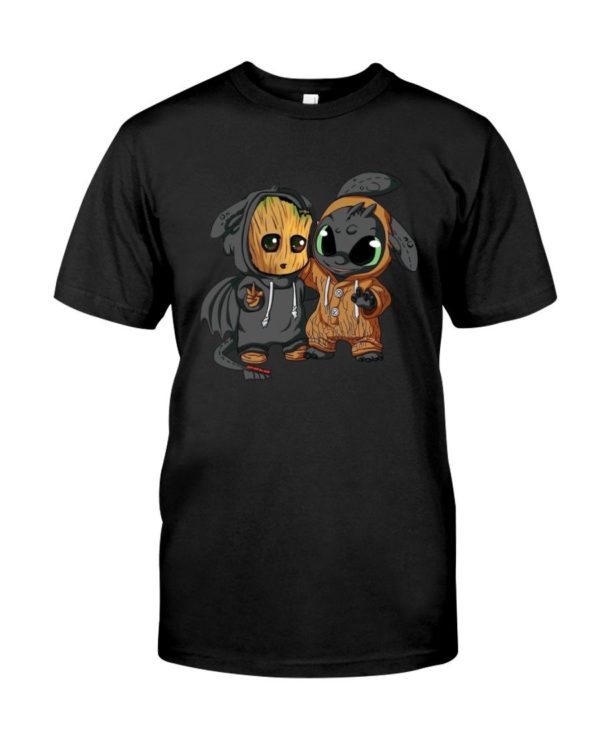 Baby Groot & Toothless Together Shirt Apparel