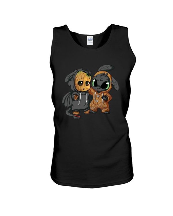 Baby Groot & Toothless Together Shirt Apparel