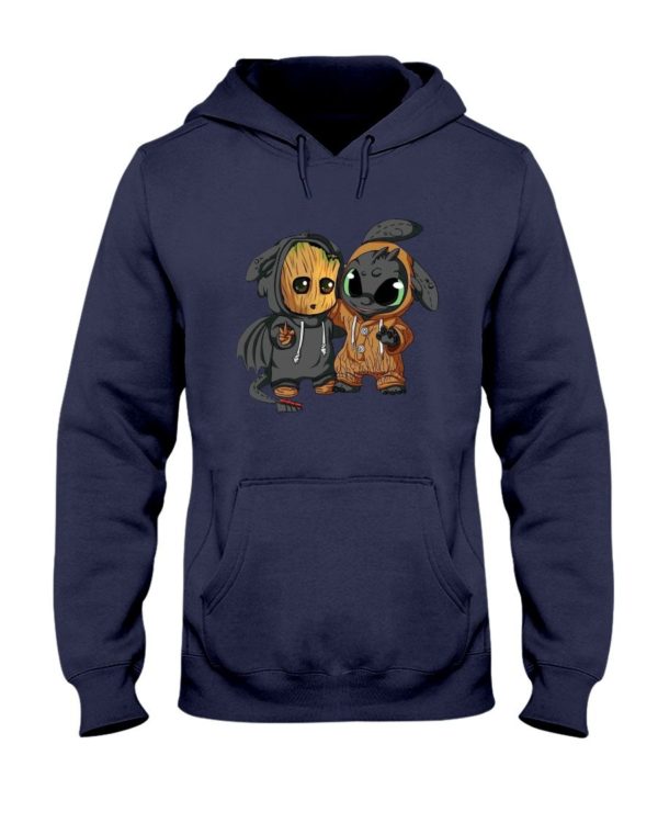 Baby Groot & Toothless Together Shirt Apparel