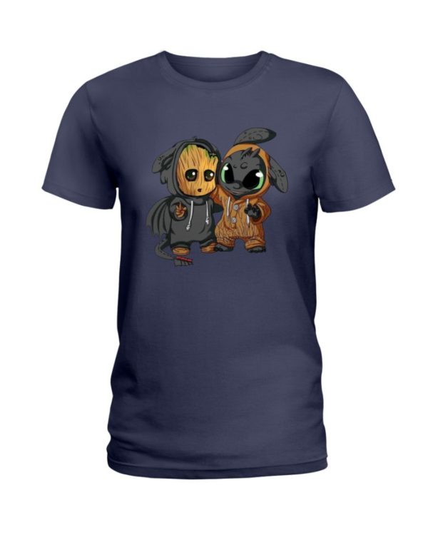 Baby Groot & Toothless Together Shirt Apparel