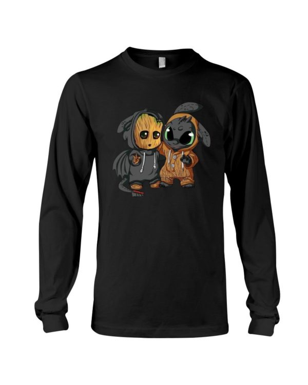 Baby Groot & Toothless Together Shirt Apparel