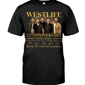 Westlife 22nd Anniversary 1998 2020 thank you for the memories signatures shirt Uncategorized