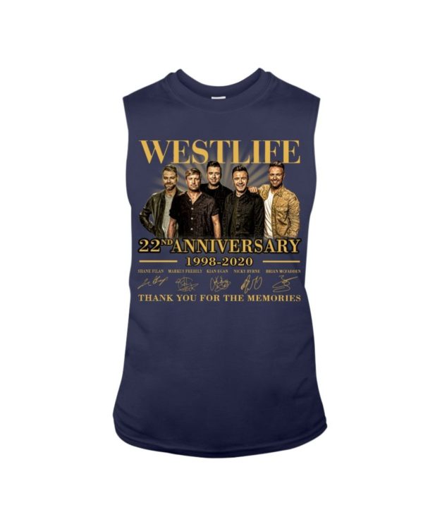 Westlife 22nd Anniversary 1998 2020 thank you for the memories signatures shirt Uncategorized