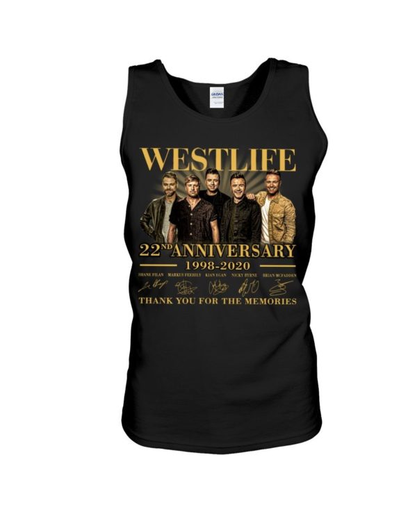 Westlife 22nd Anniversary 1998 2020 thank you for the memories signatures shirt Uncategorized