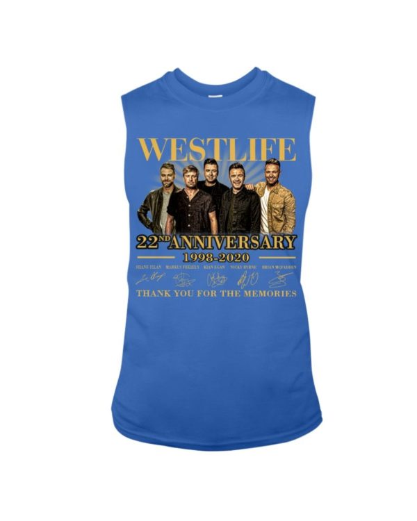 Westlife 22nd Anniversary 1998 2020 thank you for the memories signatures shirt Uncategorized