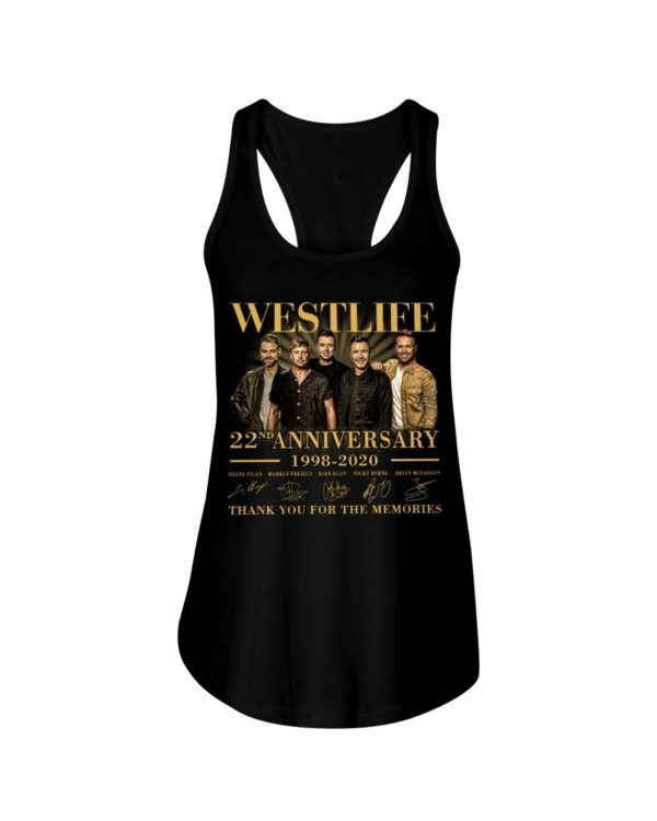 Westlife 22nd Anniversary 1998 2020 thank you for the memories signatures shirt Uncategorized