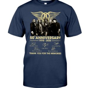 Aerosmith 50th Anniversary 1970 2020 Thank You For The Memories Shirt Apparel