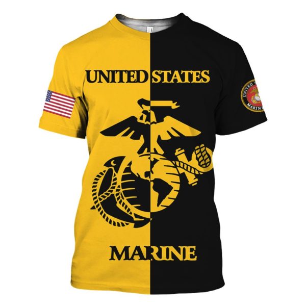 US Marine 3D All Over Printed Shirt Apparel