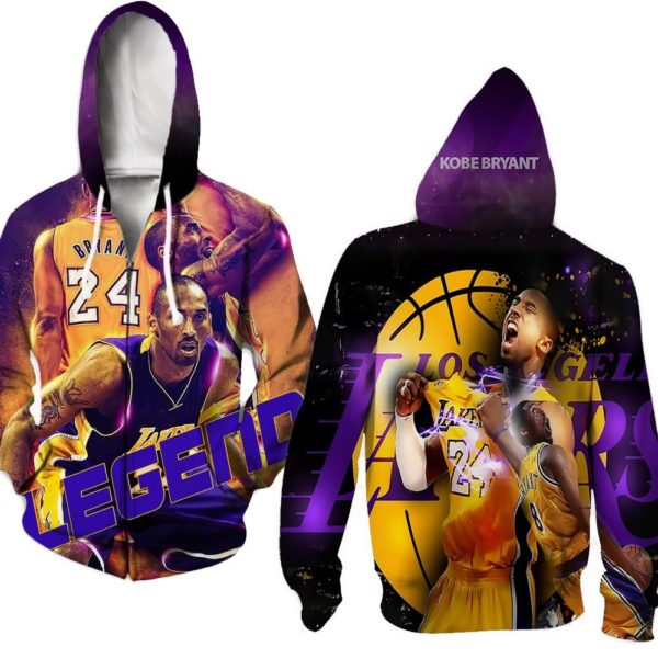 Kobe Bryant 3D Hoodie | Lakers Legend Bryant 24 3D Shirt Apparel