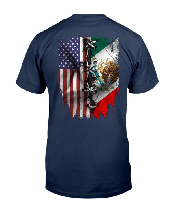 Mexican and American Flag Shirt Apparel