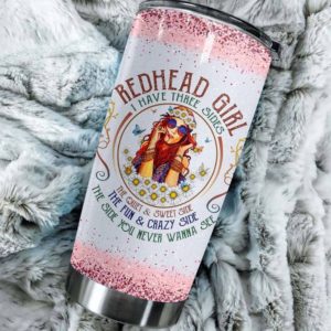 Redhead Girl Personalized Tumbler 20oz Apparel