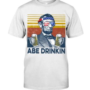 Beer Abe Drinking Classic T Shirt Apparel