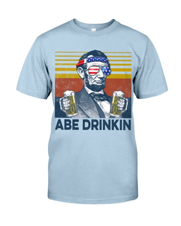 Beer Abe Drinking Classic T Shirt Apparel