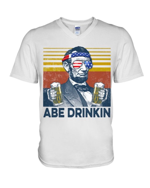 Beer Abe Drinking Classic T Shirt Apparel