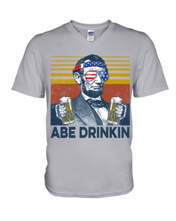 Beer Abe Drinking Classic T Shirt Apparel