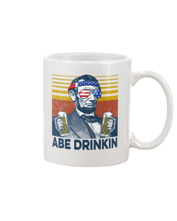 Beer Abe Drinking Classic T Shirt Apparel