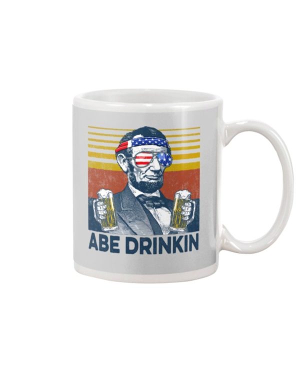 Beer Abe Drinking Classic T Shirt Apparel