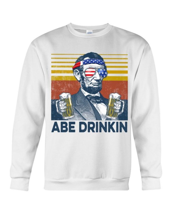 Beer Abe Drinking Classic T Shirt Apparel