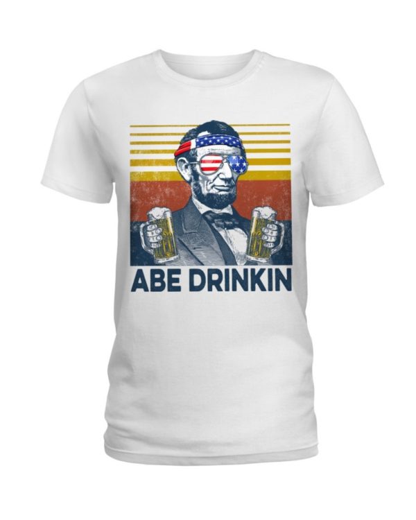 Beer Abe Drinking Classic T Shirt Apparel