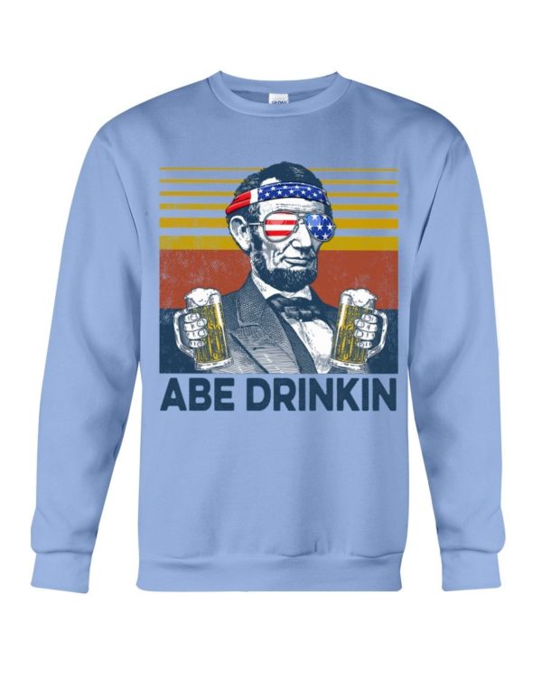 Beer Abe Drinking Classic T Shirt Apparel