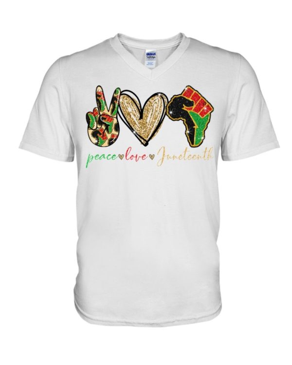 Peace Love Juneteenth Shirt Apparel